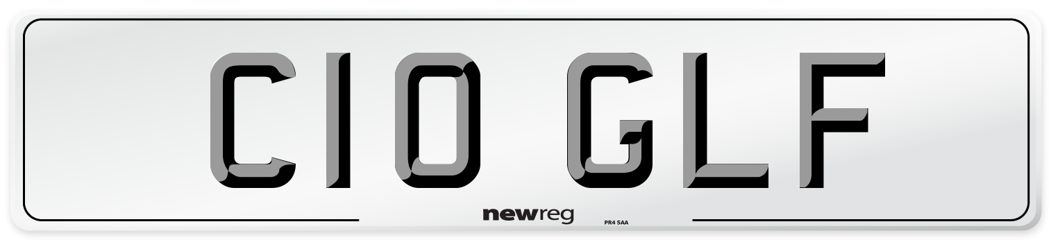 C10 GLF Number Plate from New Reg